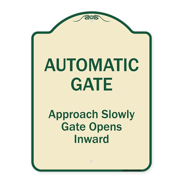 Designer Series-Automatic Gate Approach Slowly Gate Opens Inward, 24" x 18", TG-1824-9863